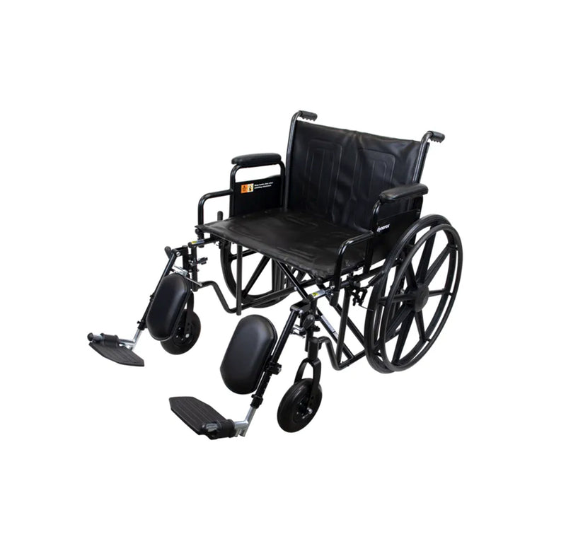 Dynarex Bari+Max Bariatric Wheelchair, 22", ELR