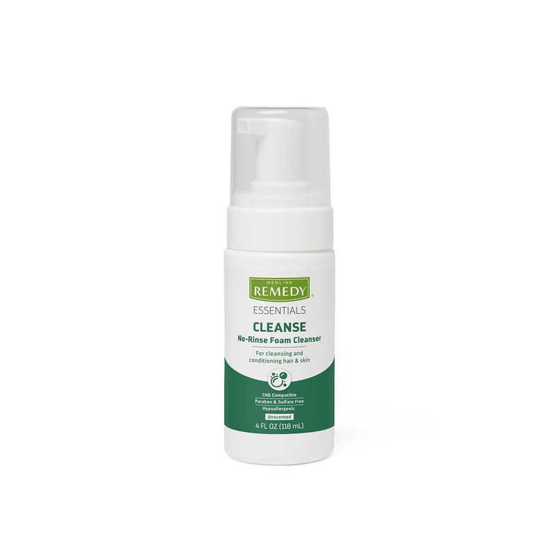 Medline Remedy Essentials No-Rinse Foam Cleanser, 4oz