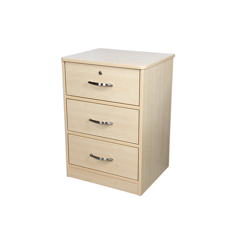 Dynarex Three Drawer Nightstand, Oak